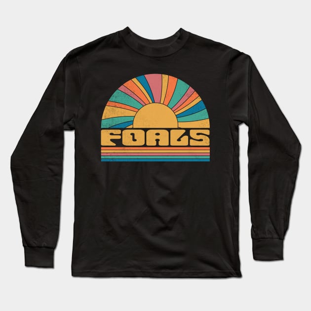 Graphic Foals Proud Name Distressed Birthday Retro Style Long Sleeve T-Shirt by Friday The 13th